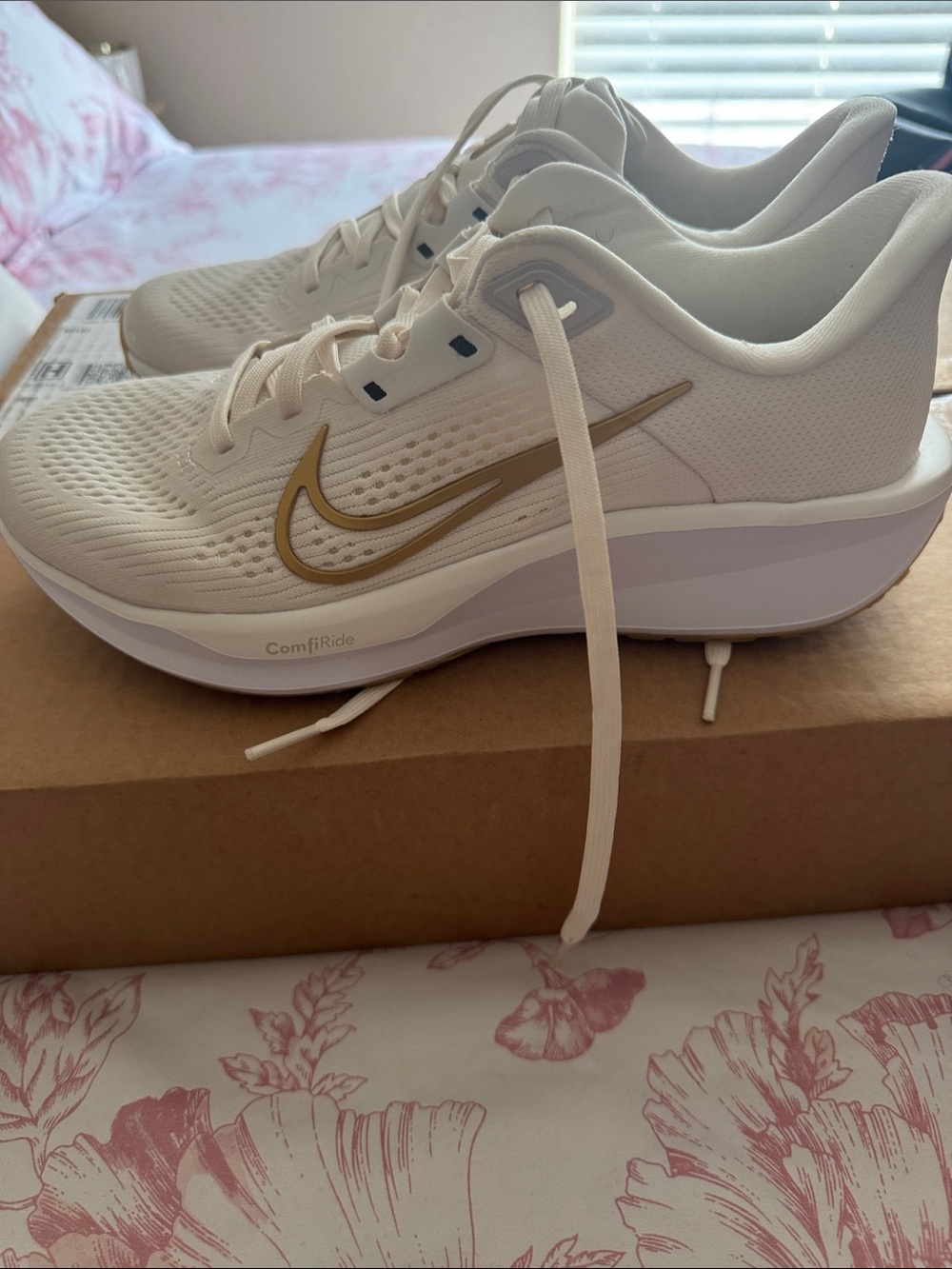 Nike Women’s Cream and Gold ComfRide Training Sneakers